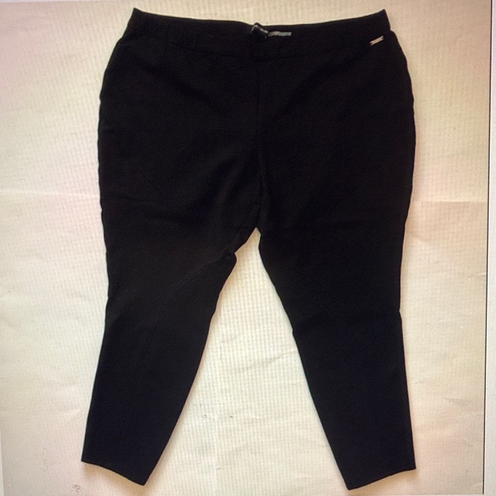 Ivanka Trump Black Textured Moto Leggings Ponte Knit Size 2X